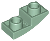 Brick Curved Inverted 2 x 1 in Sand Green