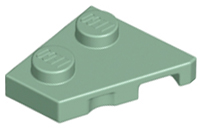 Wedge Plate 2 x 2 Left in Sand Green
