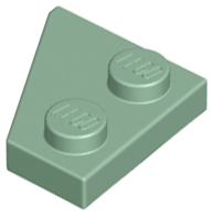 Wedge Plate 2 x 2 Right in Sand Green