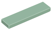 Tile 1 x 4 with Groove in Sand Green