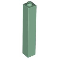 Brick 1 x 1 x 5 with Solid Stud in Sand Green