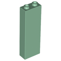 Brick 1 x 2 x 5 with Hollow Studs in Sand Green