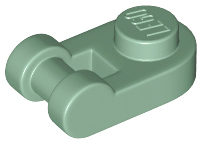 Plate Special 1 x 1 Rounded with Handle in Sand Green