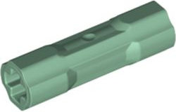 Technic Driving Ring Connector Smooth [2 rounded and 2 flat side walls] in Sand Green
