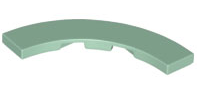 Tile 4 x 4 Curved, Macaroni in Sand Green