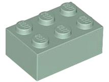 Brick 2 x 3 in Sand Green