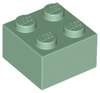 Brick 2 x 2 in Sand Green