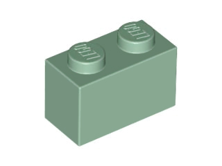 Brick 1 x 2 in Sand Green