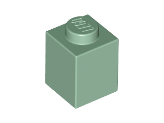 Brick 1 x 1 in Sand Green