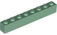 Brick 1 x 8 in Sand Green
