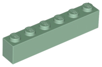 Brick 1 x 6 in Sand Green