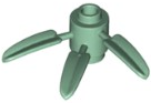 Plant, Round 1 x 1 - 3 Bamboo Leaves in Sand Green