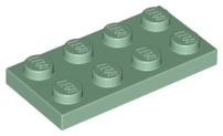 Plate 2 x 4 in Sand Green