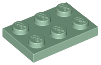 Plate 2 x 3 in Sand Green