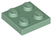 Plate 2 x 2 in Sand Green