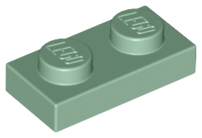 Plate 1 x 2 in Sand Green