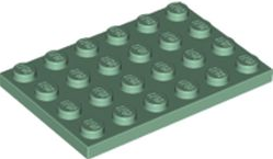 Plate 4 x 6 in Sand Green