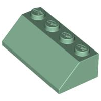 Brick Sloped 45° 2 x 4 in Sand Green