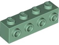Brick Special 1 x 4 with 4 Studs on One Side in Sand Green