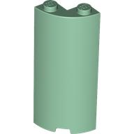 Cylinder Quarter 2 x 2 x 5 (Wall) in Sand Green