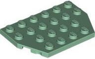 Wedge Plate 4 x 6 Cut Corners in Sand Green