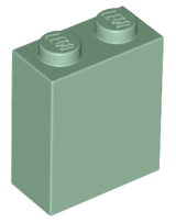 Brick 1 x 2 x 2 with Inside Stud Holder in Sand Green