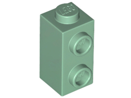 Brick Special 1 x 1 x 1 2/3 with Studs on 1 Side in Sand Green