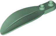 Plant, Leaf 2 x 6 x 1 with 2 Studs in Sand Green