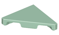 Tile 45° Cut 2 x 2 (Triangle) in Sand Green