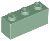 Brick 1 x 3 in Sand Green