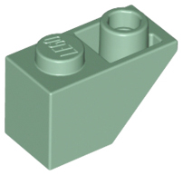 Brick Sloped Inverted 45° 2 x 1 in Sand Green