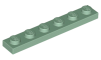 Plate 1 x 6 in Sand Green