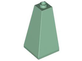 Brick Sloped 75° 2 x 2 x 3 Double Convex in Sand Green