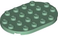 Plate Round 4 x 6 in Sand Green