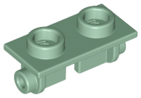 Hinge Brick 1 x 2 Top Plate Thin in Sand Green
