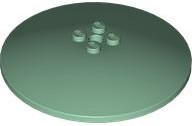 Dish 8 x 8 Inverted [Radar], Solid Studs, Rounded Anti-stud Underside in Sand Green