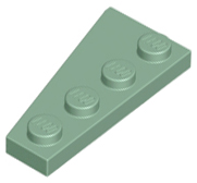 Wedge Plate 4 x 2 Right in Sand Green