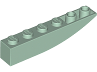 Brick Curved Inverted 6 x 1 in Sand Green