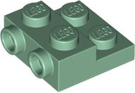 Plate Special 2 x 2 x 2/3 with Two Studs On Side and Two Raised [Half Hollow Anti-stud] - Updated Version in Sand Green