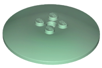 Dish 6 x 6 Inverted (Radar) with Solid Studs in Sand Green