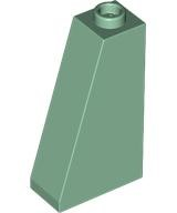 Brick Sloped 75° 2 x 1 x 3 with Hollow Stud in Sand Green