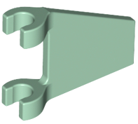 Flag 2 x 2 Trapezoid with Flat Area between Clips in Sand Green
