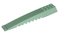 Brick Wedged, Curved 16 x 4 Triple with Inner Ridges in Sand Green