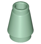 Cone 1 x 1 [Top Groove] in Sand Green