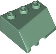 Brick Wedged, Sloped 45° 3 x 3 Right in Sand Green