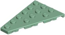 Wedge Plate 6 x 4 Left in Sand Green