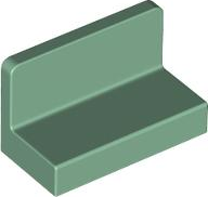 Panel 1 x 2 x 1 [Rounded Corners] in Sand Green