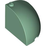 Brick Round Corner 4 x 4 x 3 Quarter Dome Top in Sand Green