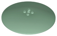 Dish 10 x 10 Inverted (Radar) with Solid Studs in Sand Green