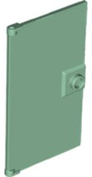 Door 1 x 4 x 6 Smooth with Chamfered Handle Plinth in Sand Green
